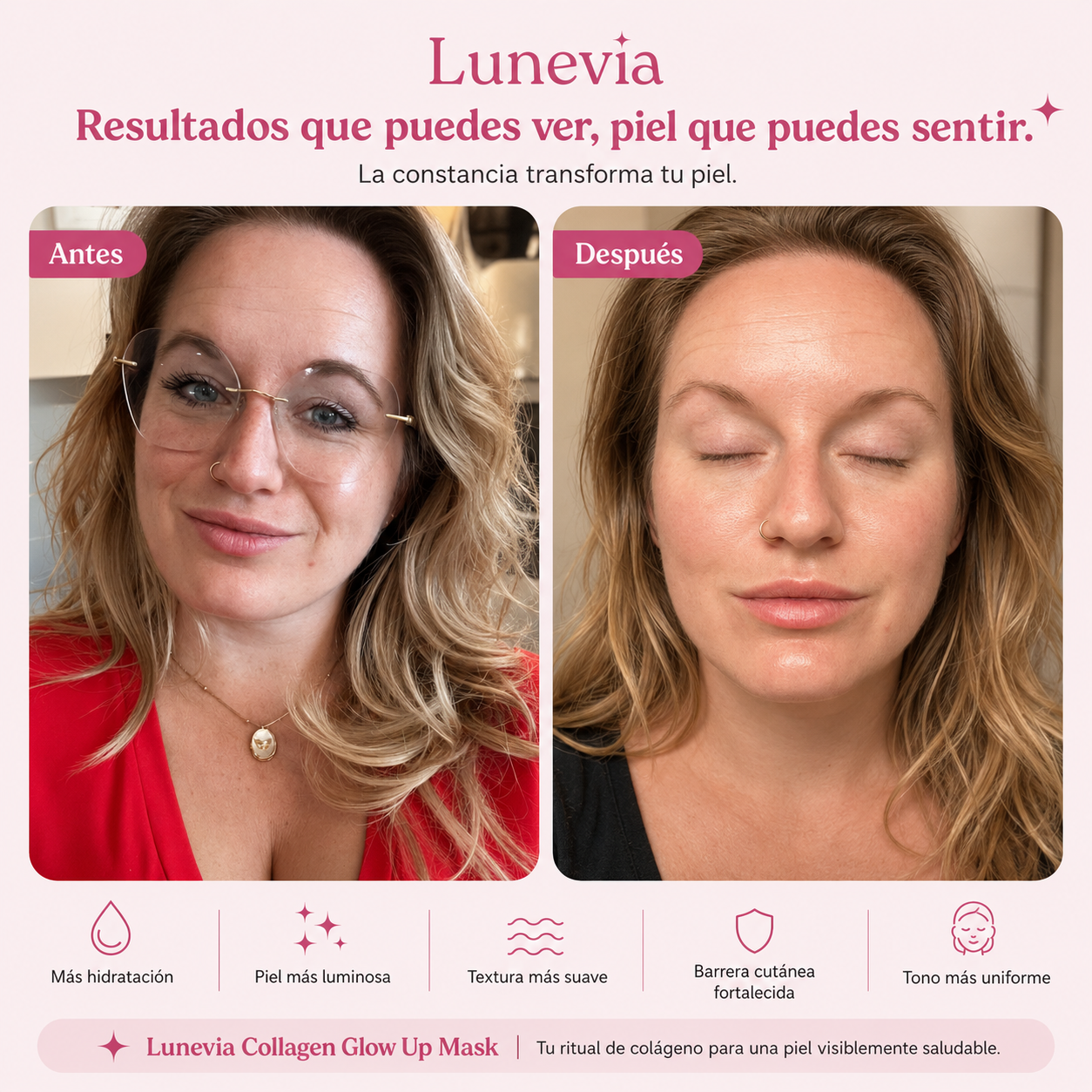 LUNEVIA Mascarilla de Colágeno
