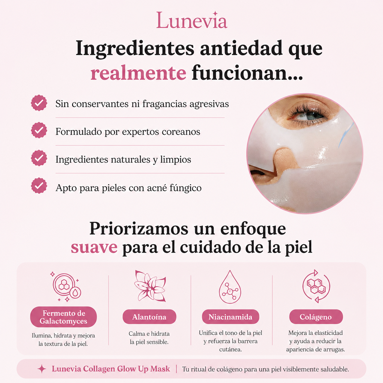 LUNEVIA Mascarilla de Colágeno